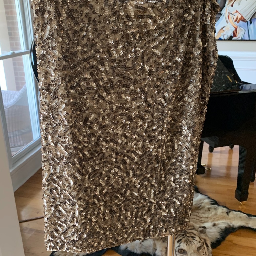 Sequin gold skirt